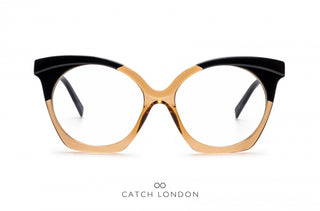 Une monture beige et noire de Catch London