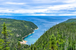 Vue du belvédère St-Pancrace, Côte-Nord du Québec, Canada