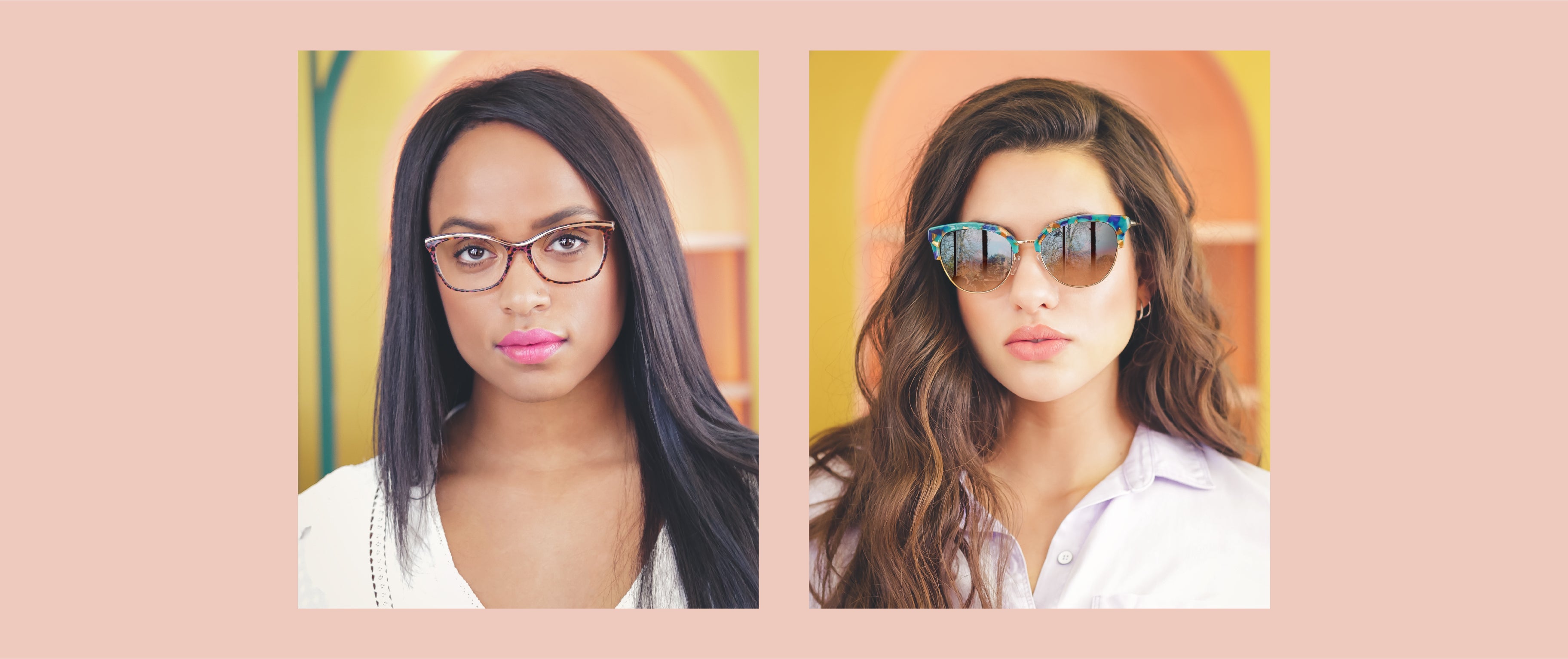 A woman is wearing FYSH 3615 and another woman is wearing Michael Kors MK1033
