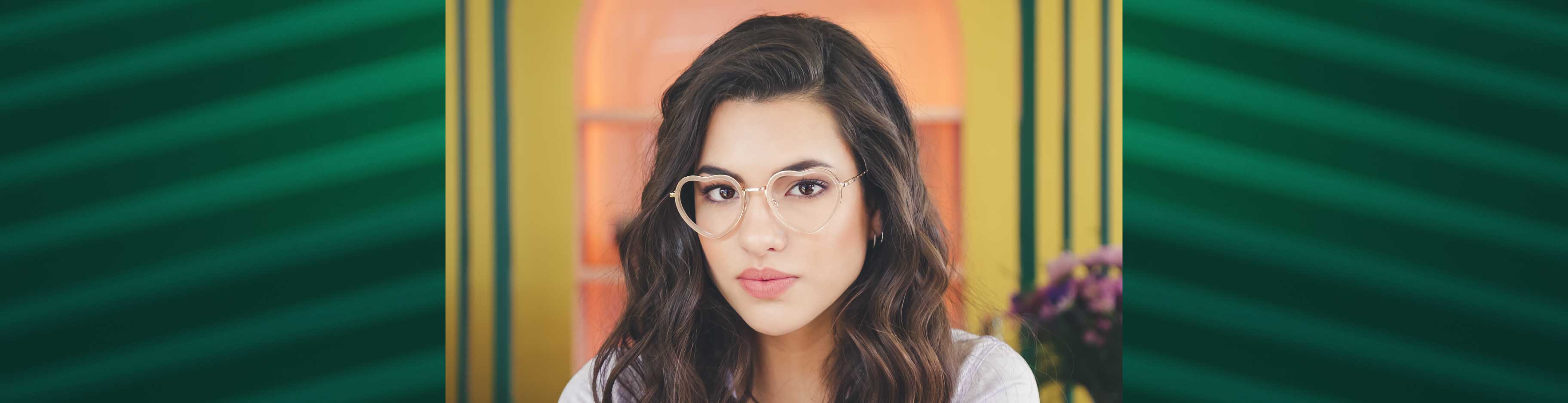 A young woman wearing Chloé CE2151 glasses
