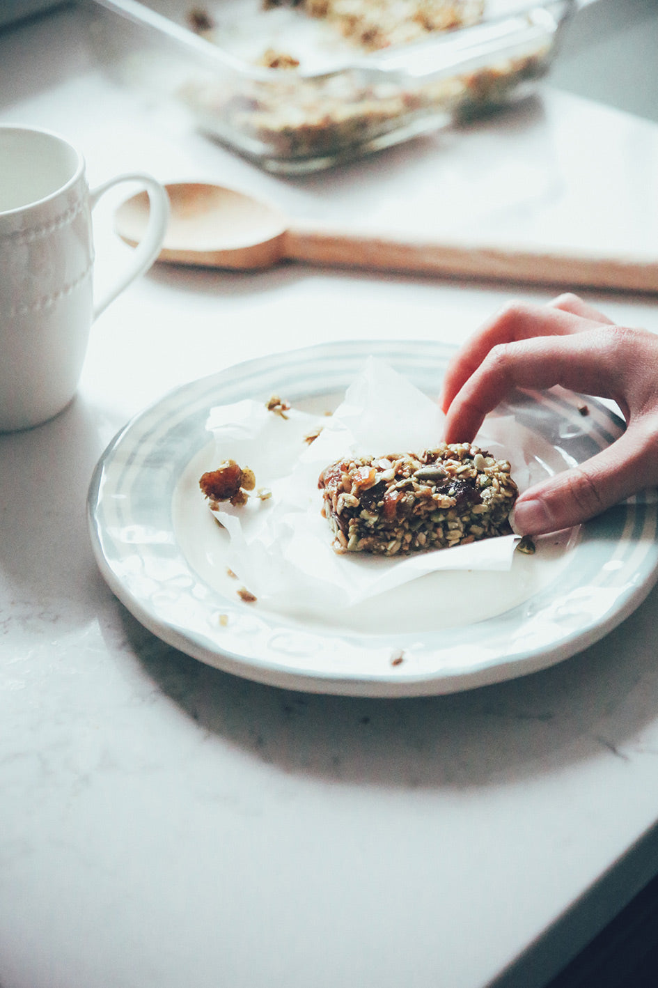 Energy bar with pumpkin,cocoa and Medjool dates
