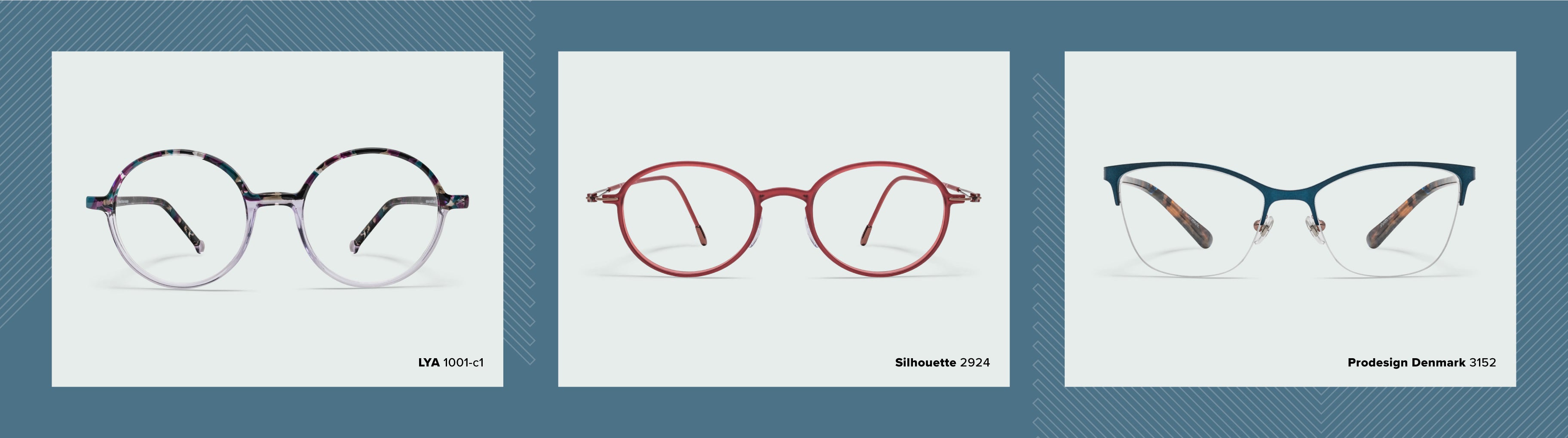 Frames: Prodesign Denmark – 3152, LYA - 1001-c1, Silhouette – 2924