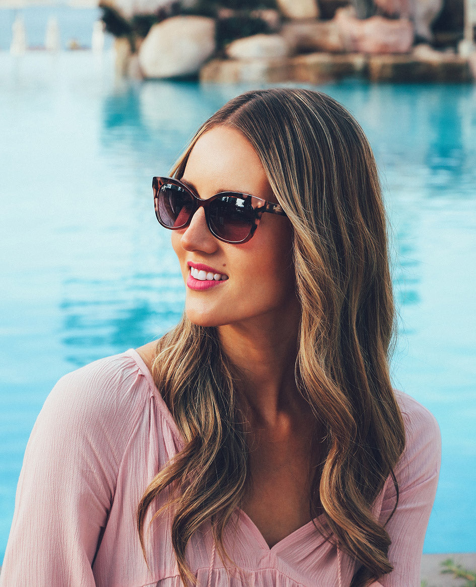 Photo shoot in Mexico with Bethany Menzel in front of a pool