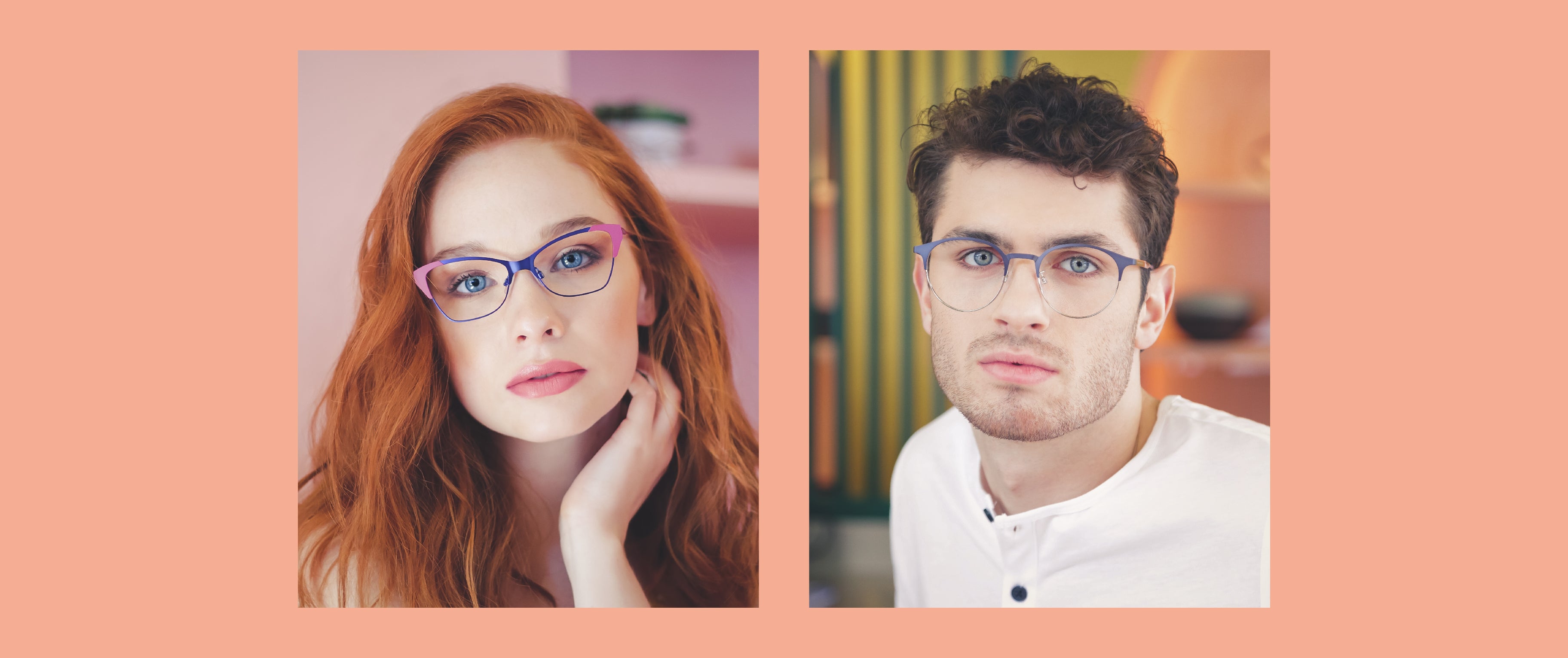 Une femme porte des lunettes Steve Madden KHAOSS et un homme porte desTommy Hilfiger TH1622